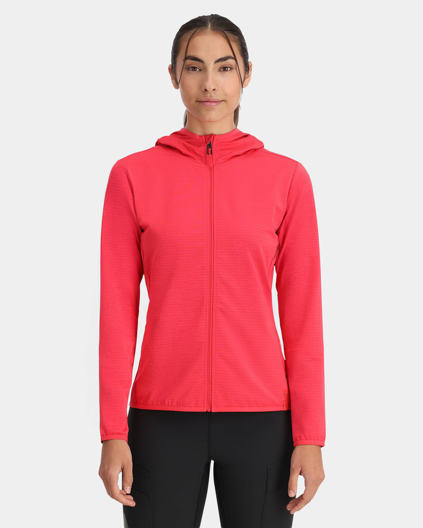Womens Gridweb Zip Up Hoodie