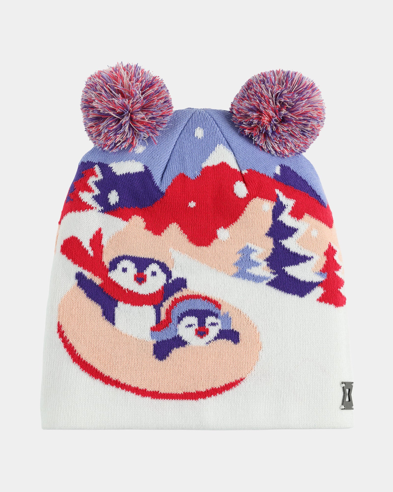 Girls 8-16 Double Pom Beanie