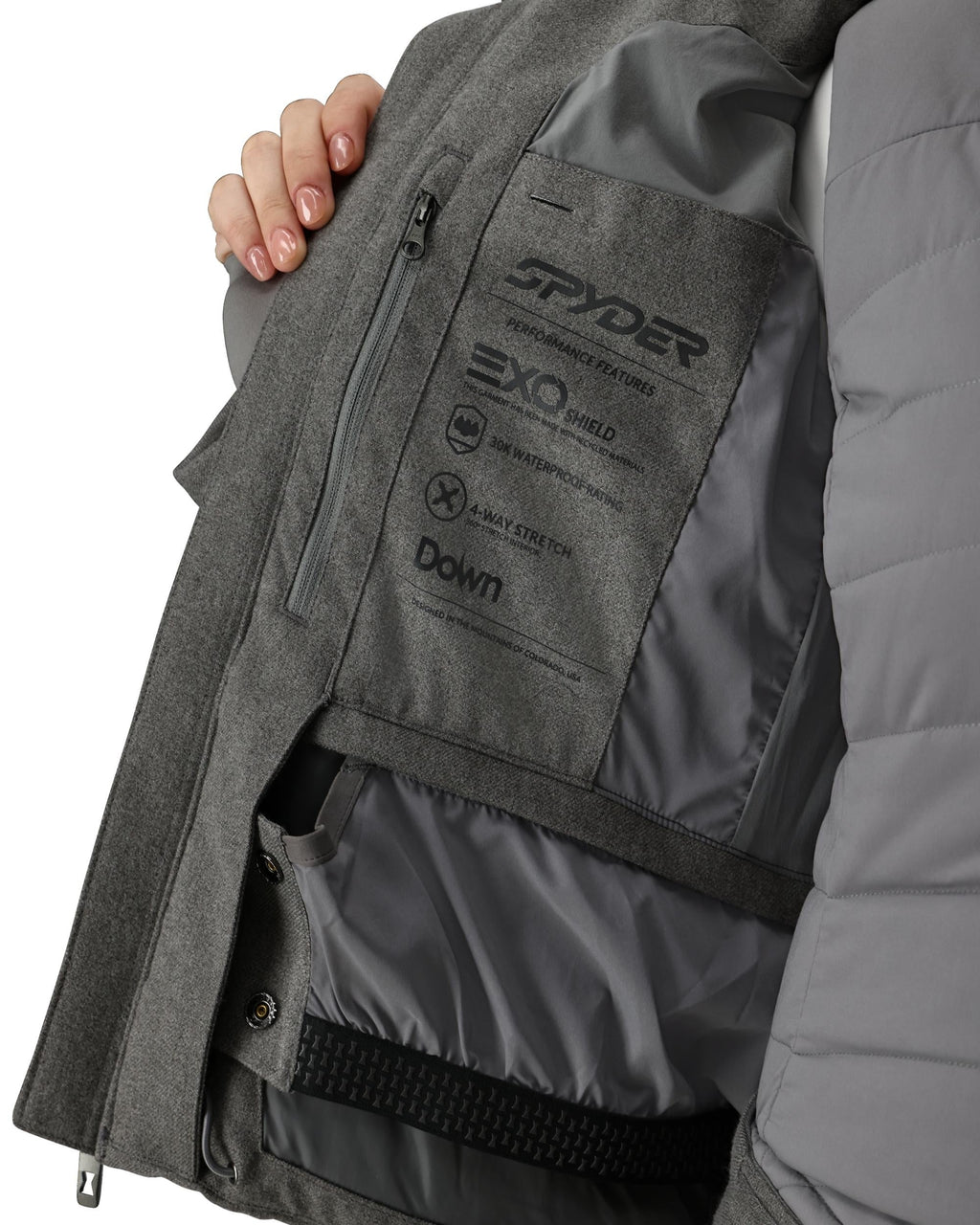 Womens Galline Melange Down Jacket
