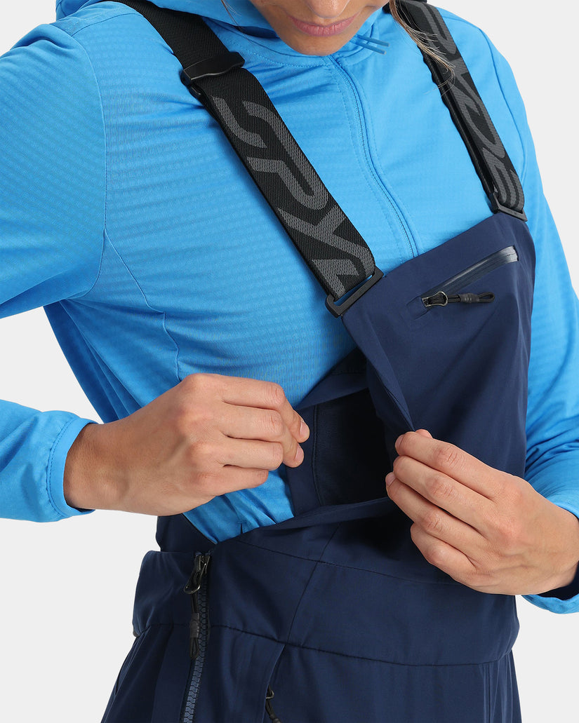 Womens Solitaire Bib Shell Snow Pants