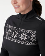 Womens Vivid Half-Zip Crew Neck