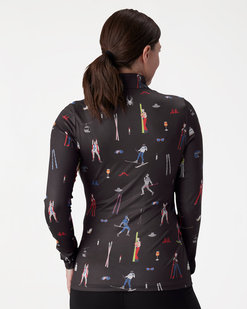 Womens Vivid Half-Zip Crew Neck
