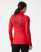 Womens Vivid Half-Zip Crew Neck