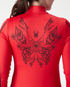 Womens Vivid Half-Zip Crew Neck