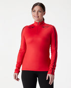 Womens Vivid Half-Zip Crew Neck
