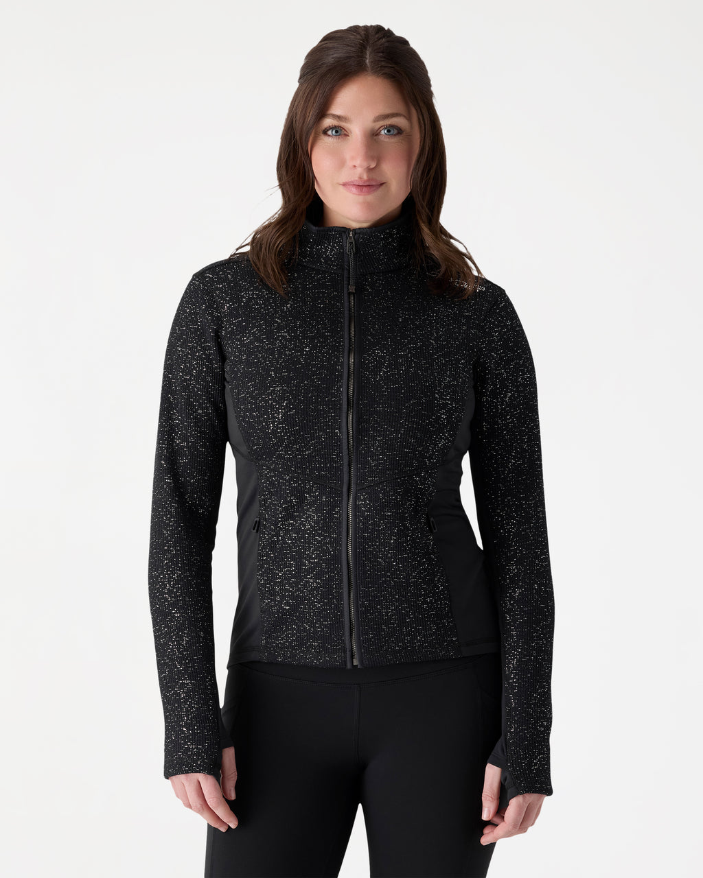 Womens Luxe Full-Zip Sweater