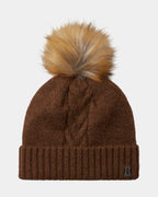 Womens Plait Pom Hat
