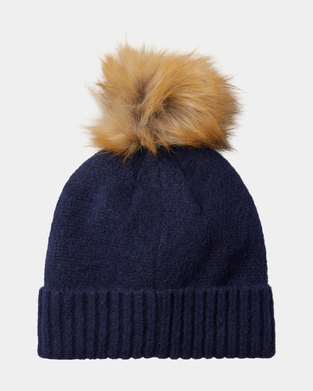 Womens Plait Pom Hat