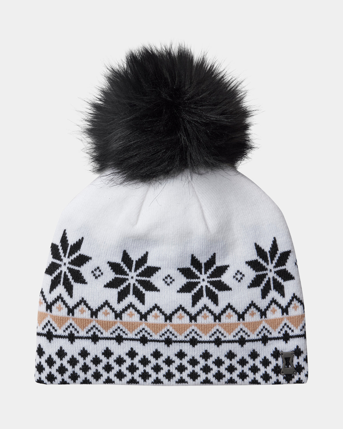 Womens Plait Pom Hat