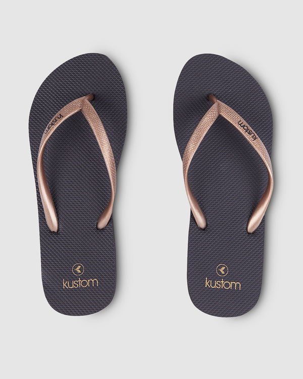 WOMENS CLASSIC ROSE GOLD THONGS