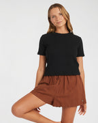 Womens Place To Elastic Waist Shorts