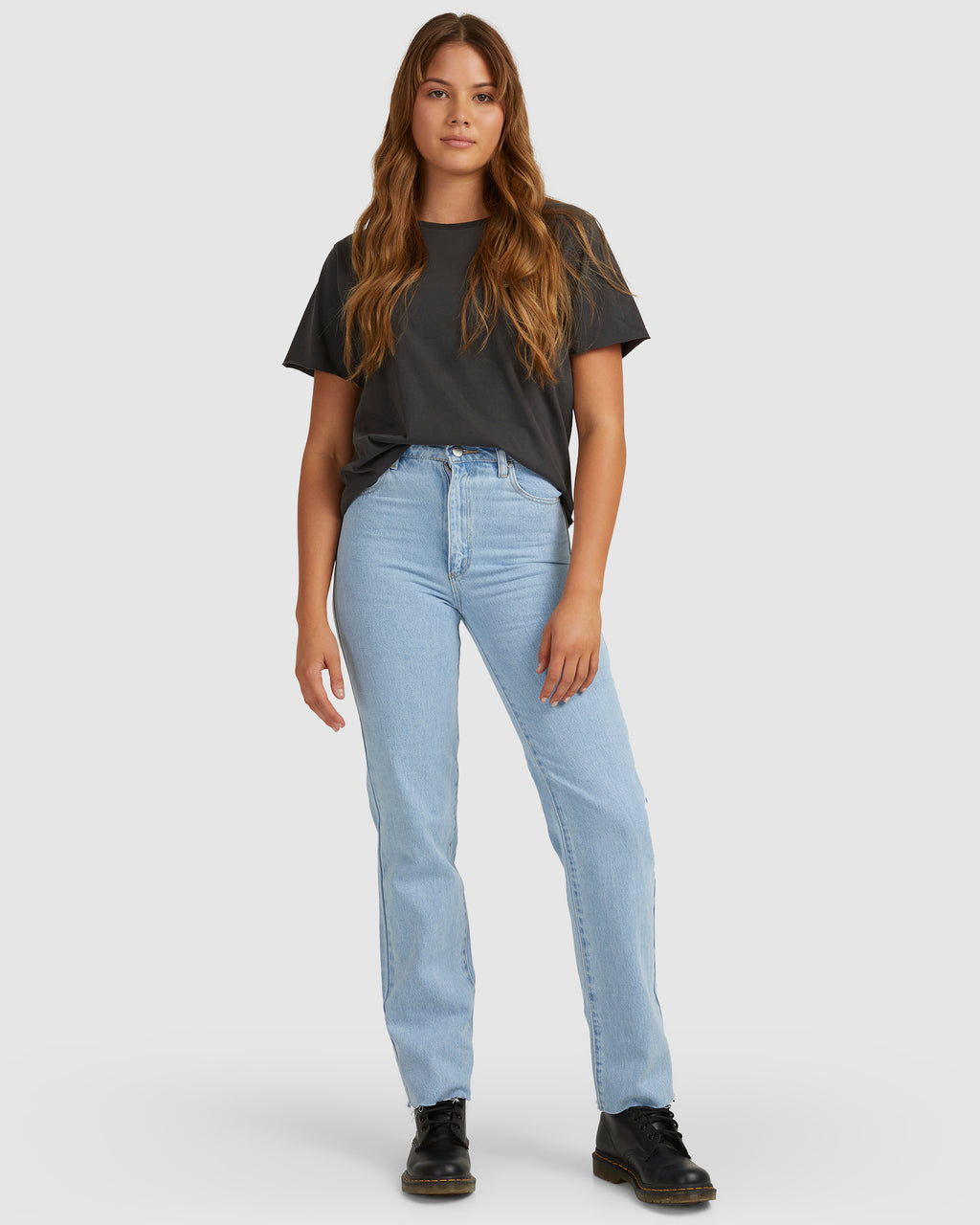 Womens A 94 High Straight Denim Jeans