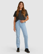 Womens A 94 High Straight Denim Jeans