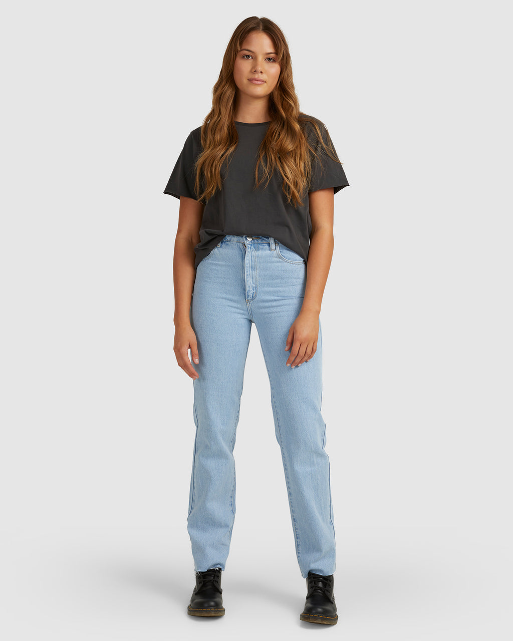 Womens A 94 High Straight Denim Jeans