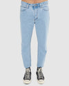 Mens Cropped Straight Denim Jeans