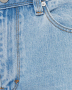 Mens Cropped Straight Denim Jeans