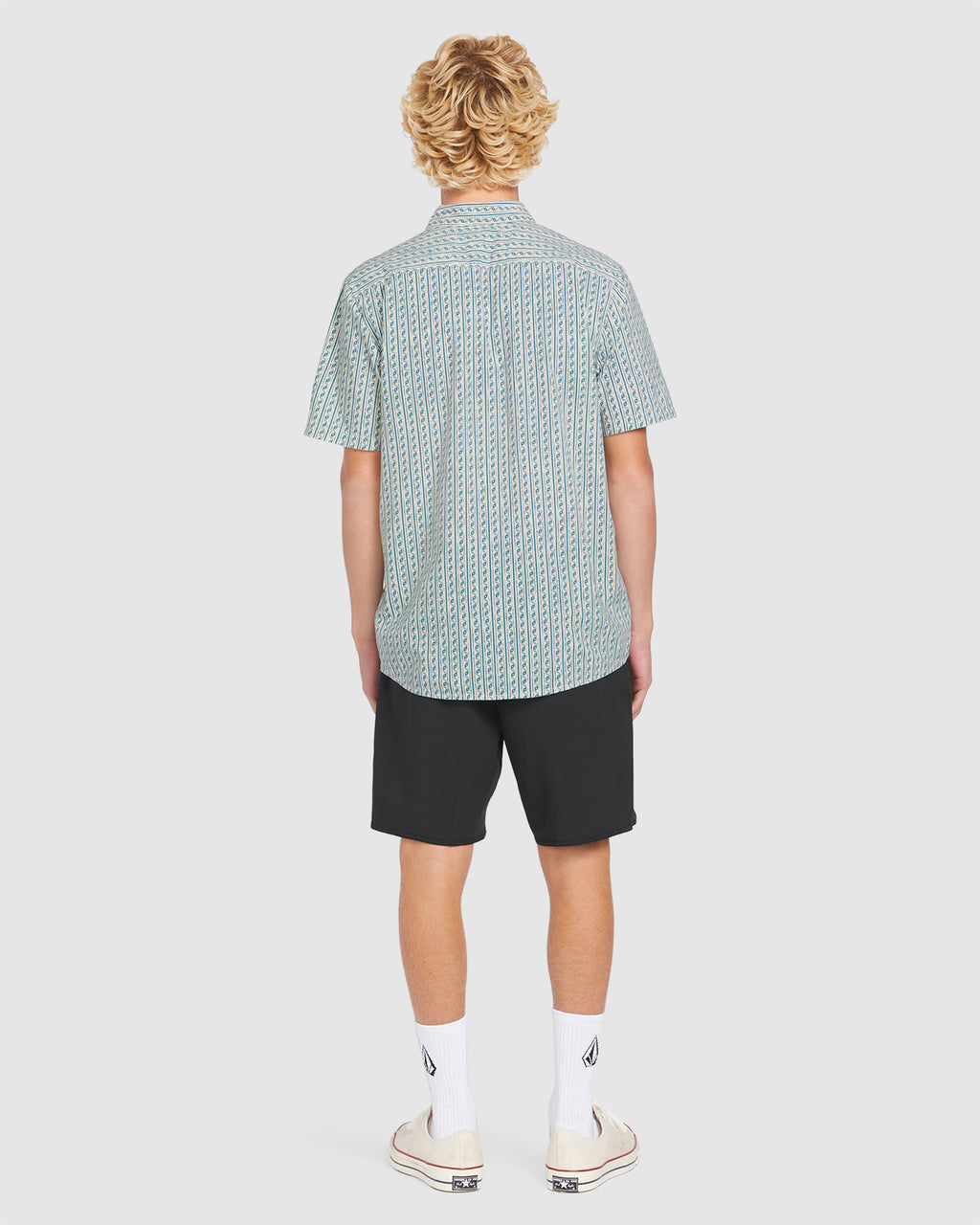 Mens Scaller Stone Woven Short Sleeve Shirt