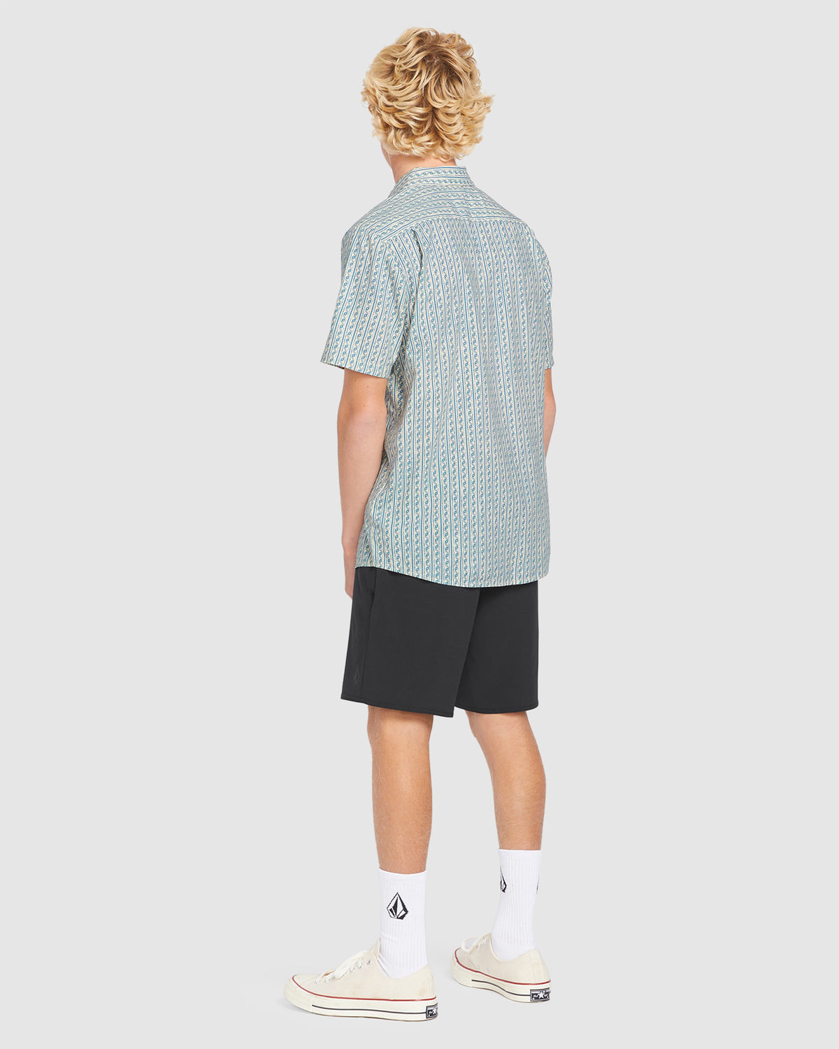 Mens Scaller Stone Woven Short Sleeve Shirt