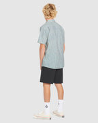 Mens Scaller Stone Woven Short Sleeve Shirt