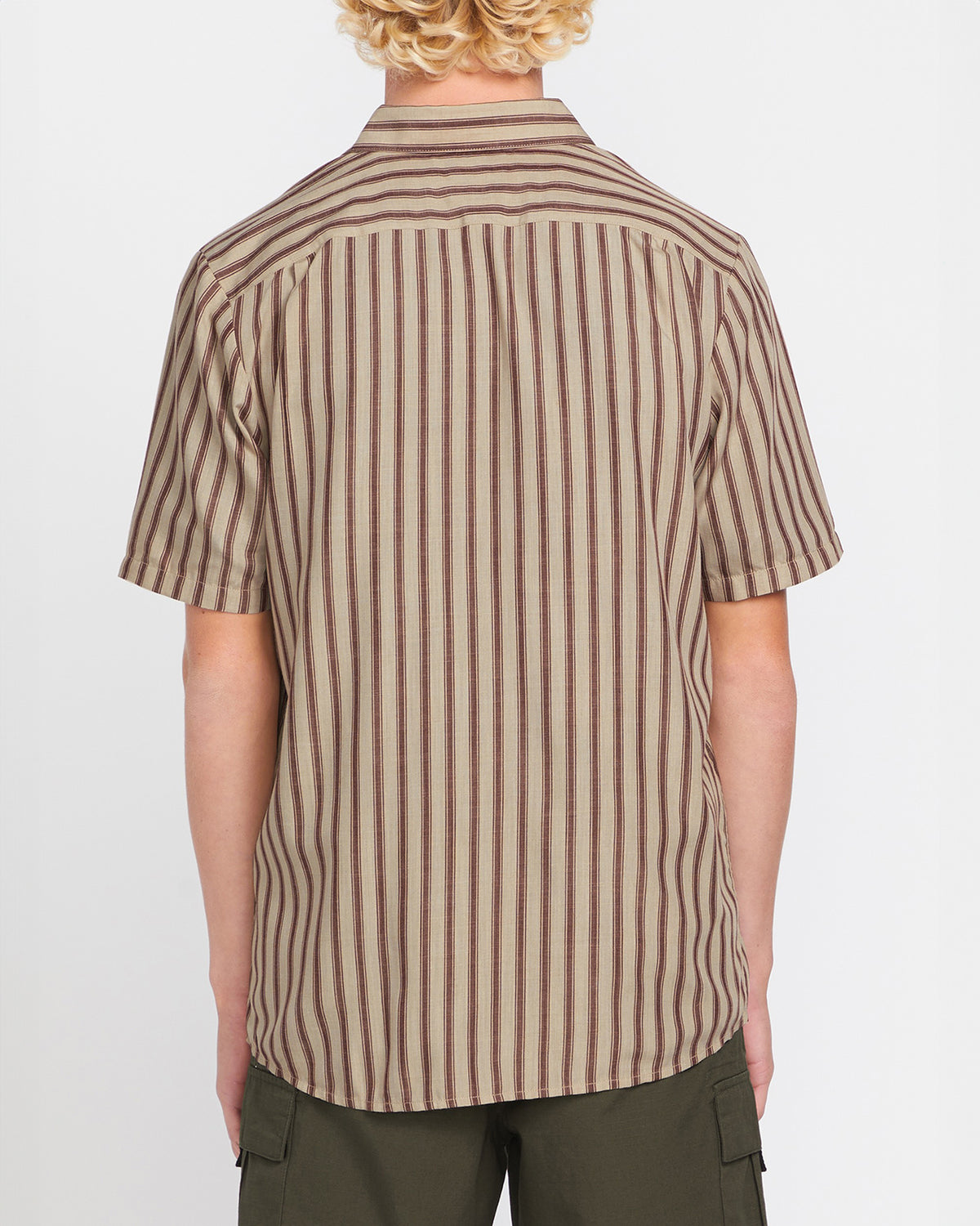 MENS ARVOSTRIPE WOVEN SHORT SLEEVE TOP