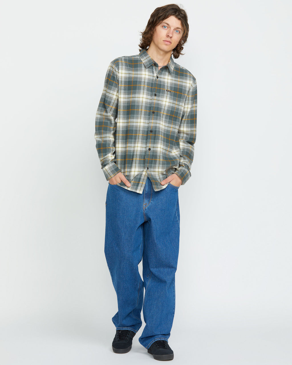 Mens Caden Plaid Long Sleeve Shirt