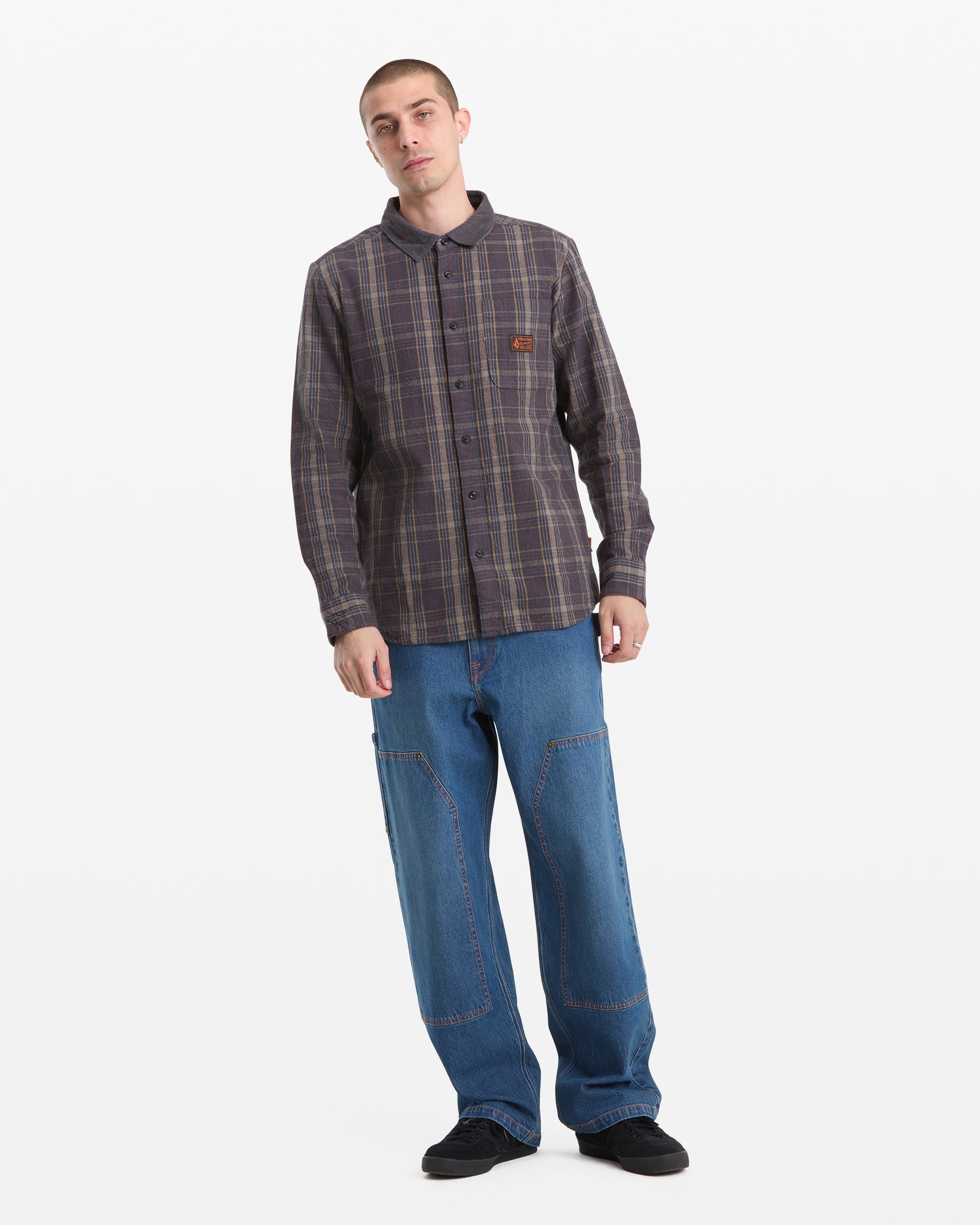 Mens Stonevise Plaid Long Sleeve Shirt