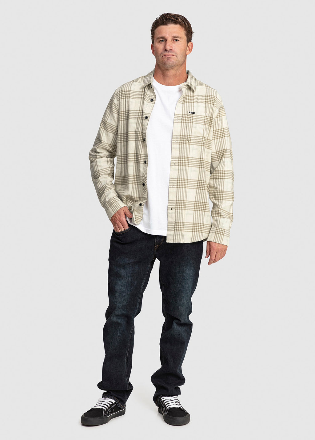 Mens Caden Plaid Long Sleeve Shirt