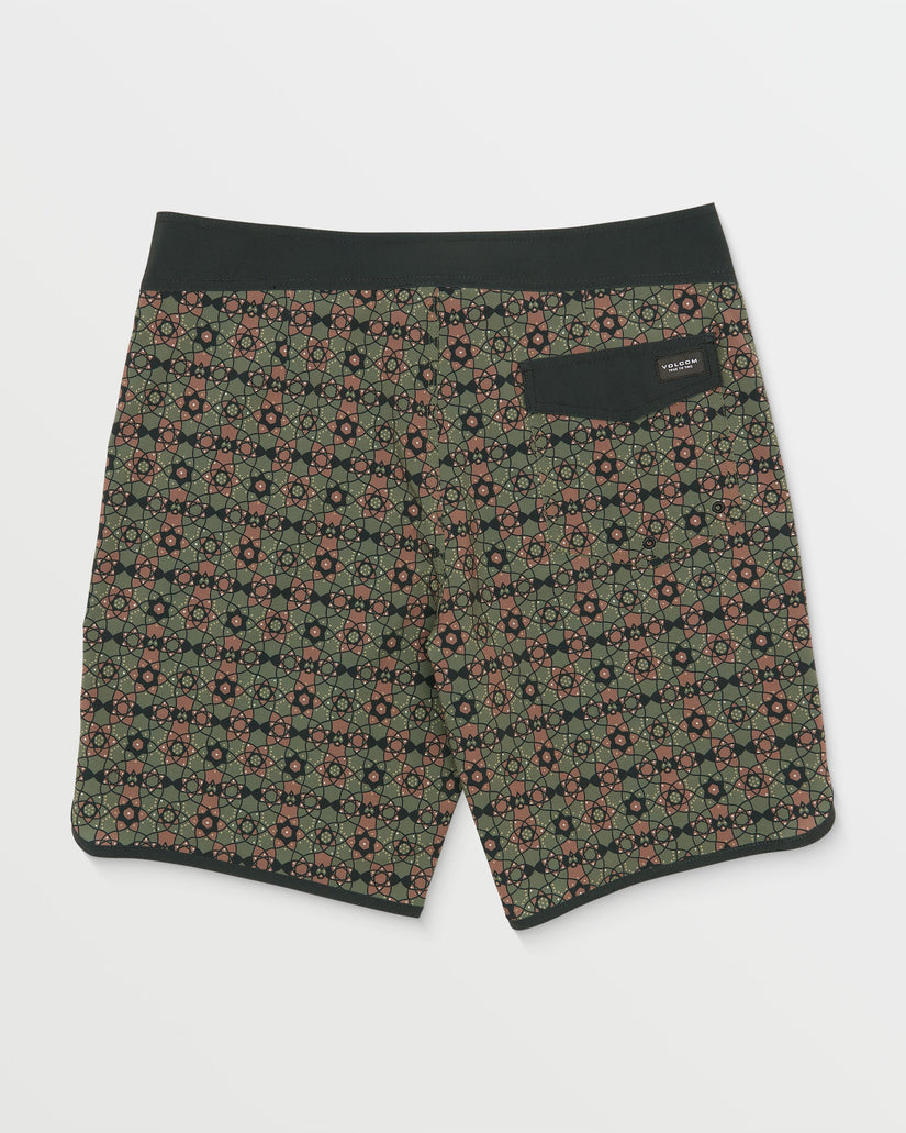 Mens Fractal Scallop Mod-Tech 19" Boardshorts