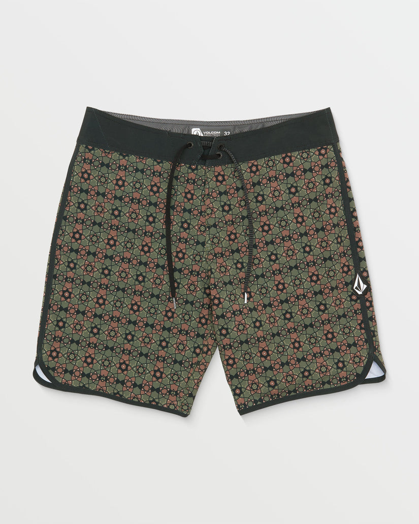 Mens Fractal Scallop Mod-Tech 19" Boardshorts