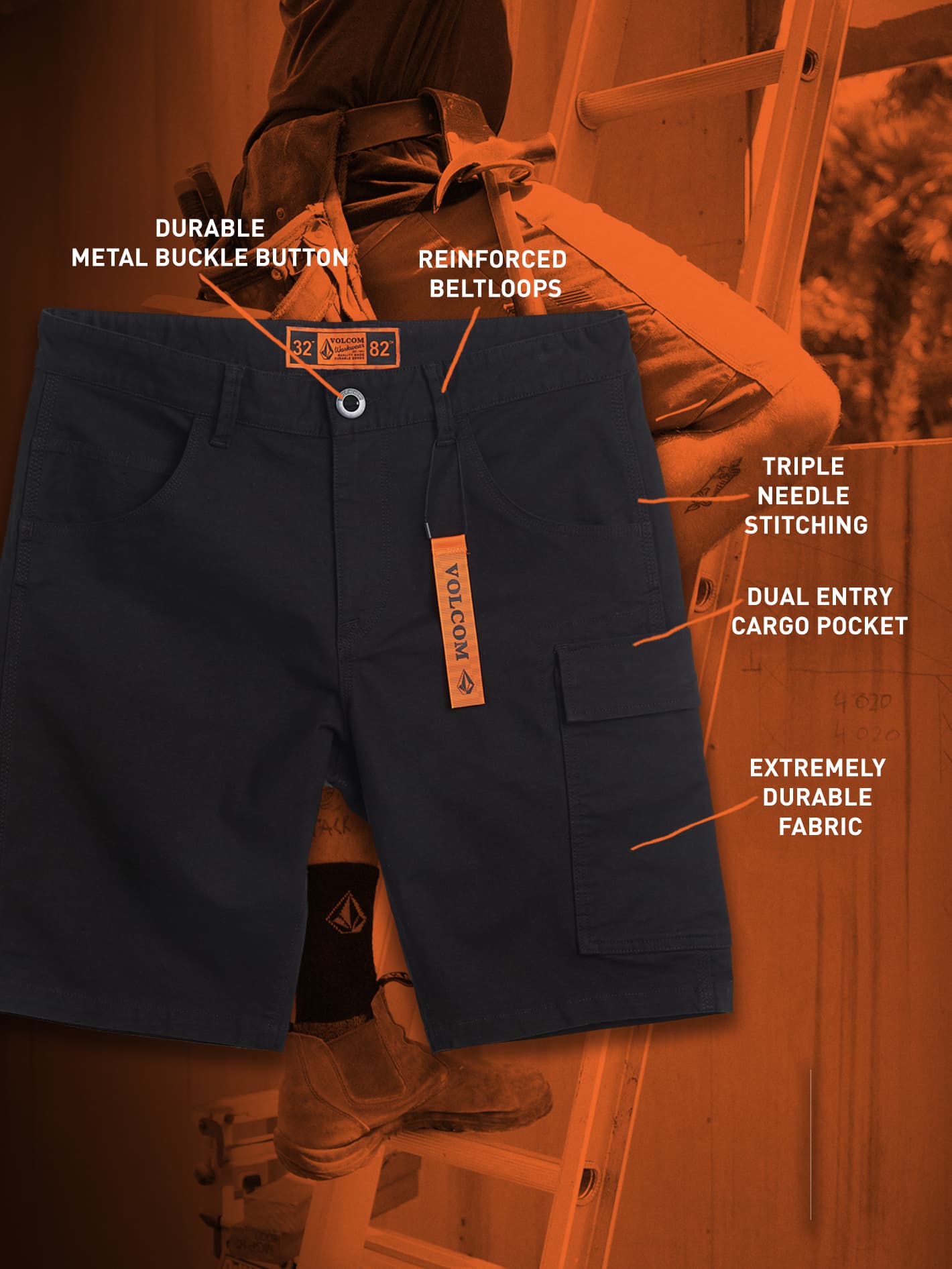 Mens Caliper 20" Carpenter Shorts