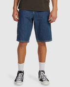 Mens Labored Denim Utility Denim Short