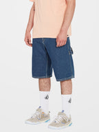 Mens Labored Denim Utility Denim Short