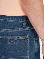 Mens Labored Denim Utility Denim Short