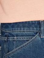 Mens Labored Denim Utility Denim Short