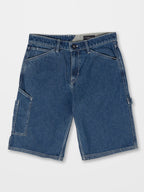 Mens Labored Denim Utility Denim Short