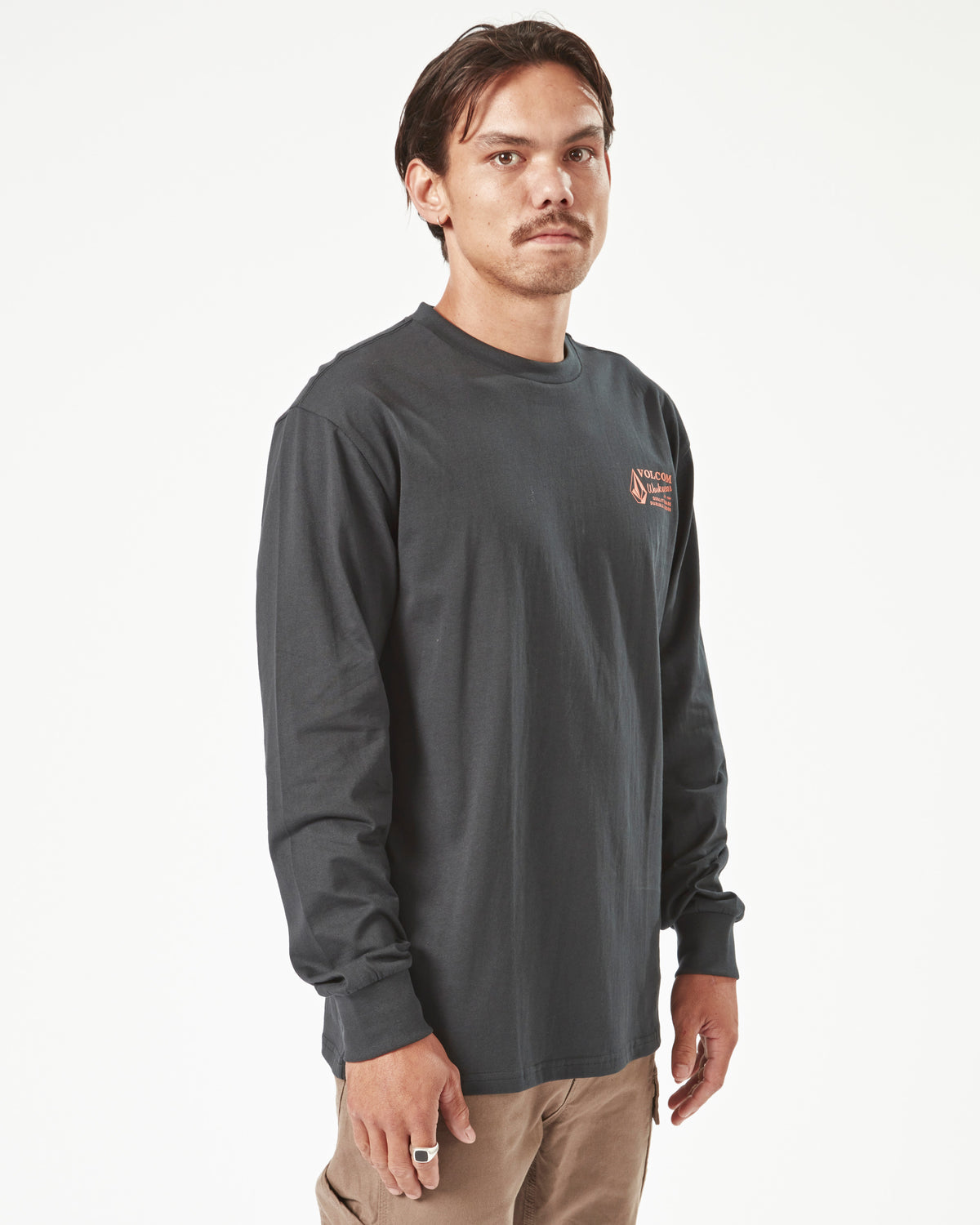 Mens Volcom Workwear Long Sleeve T-Shirt