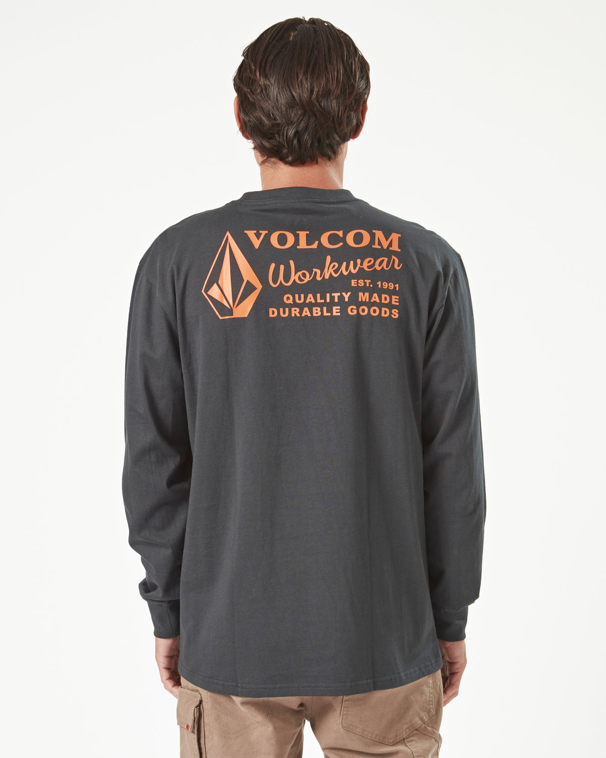 Mens Volcom Workwear Long Sleeve T-Shirt