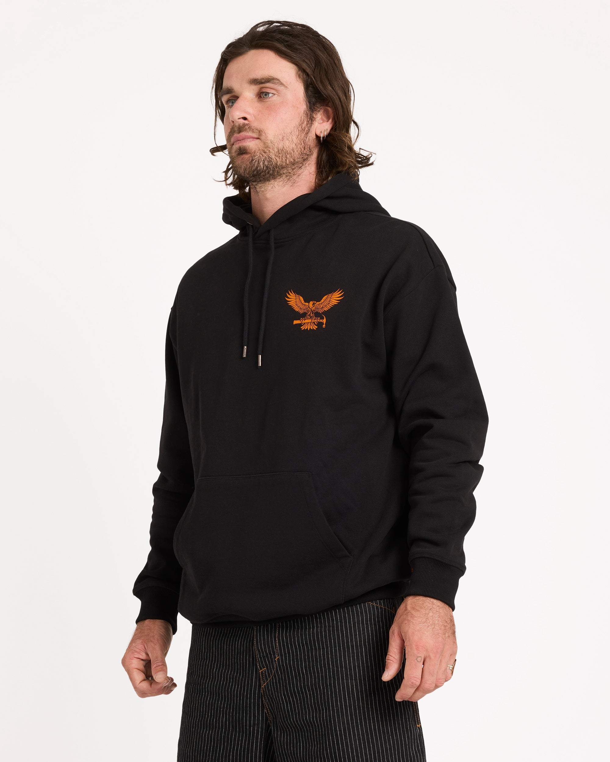 Mens Hammered Pullover Hoodie