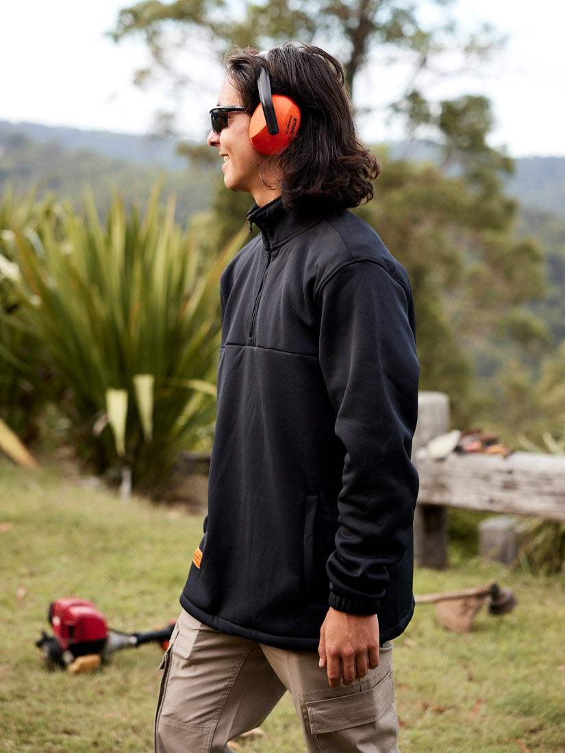Mens Workwear Quarter Zip Fleece Jumper