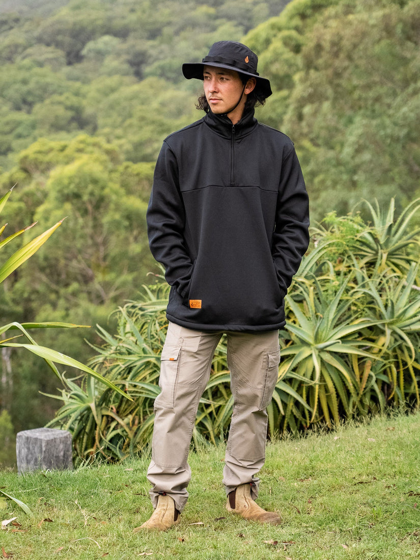 Mens Workwear Quarter Zip Fleece Jumper