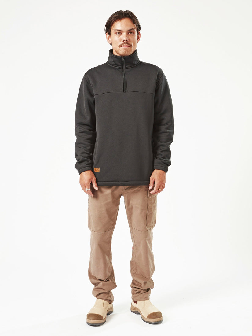 Mens Workwear Quarter Zip Fleece Jumper