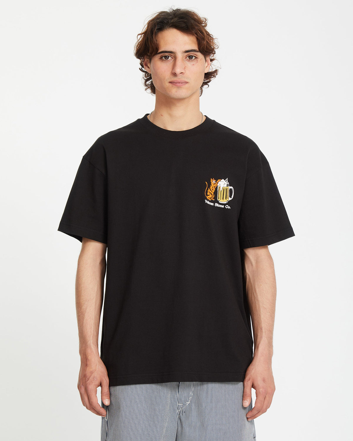 Mens Curious Cat T-Shirt