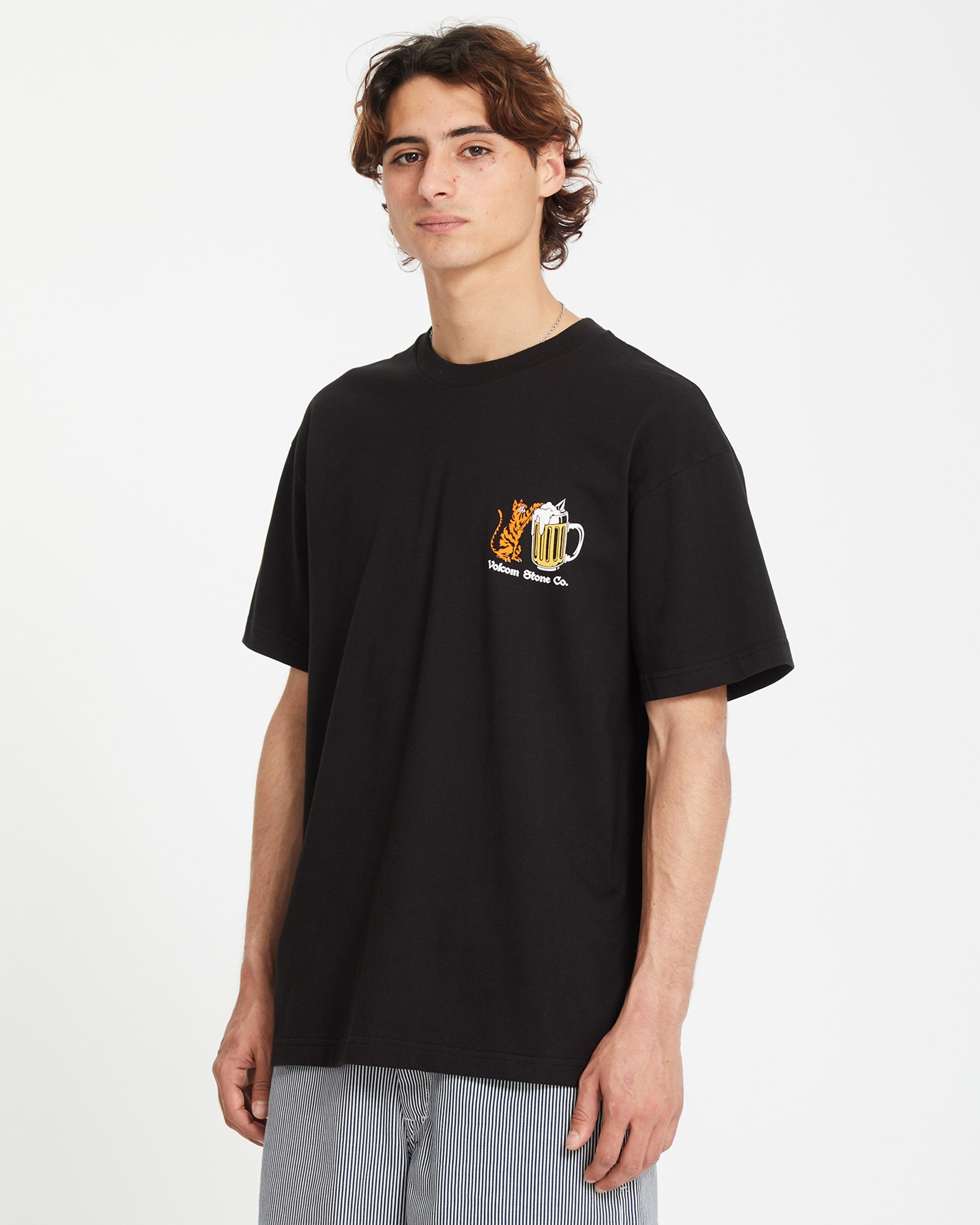Mens Curious Cat T-Shirt