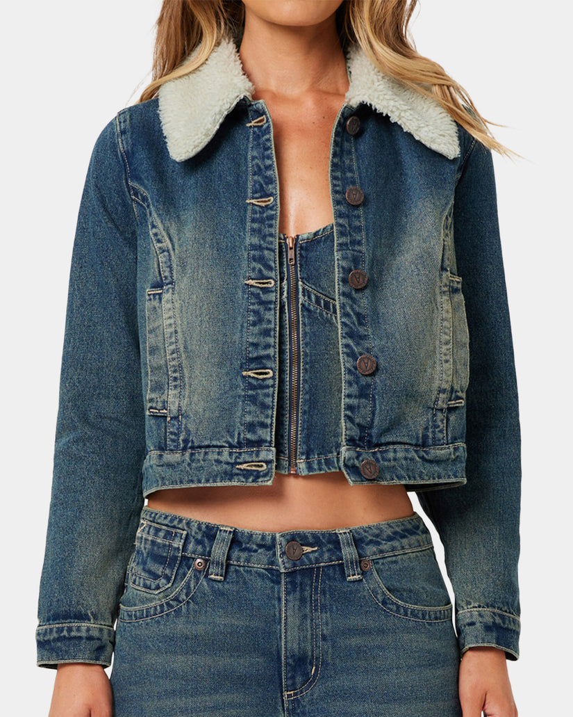 Womens A Brand x Rip Curl Sherpa Jacket Zola