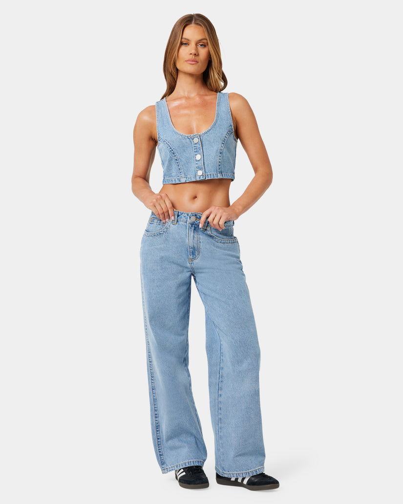 Womens A Brand x Rip Curl 95 Baggy Ariane Denim Jeans