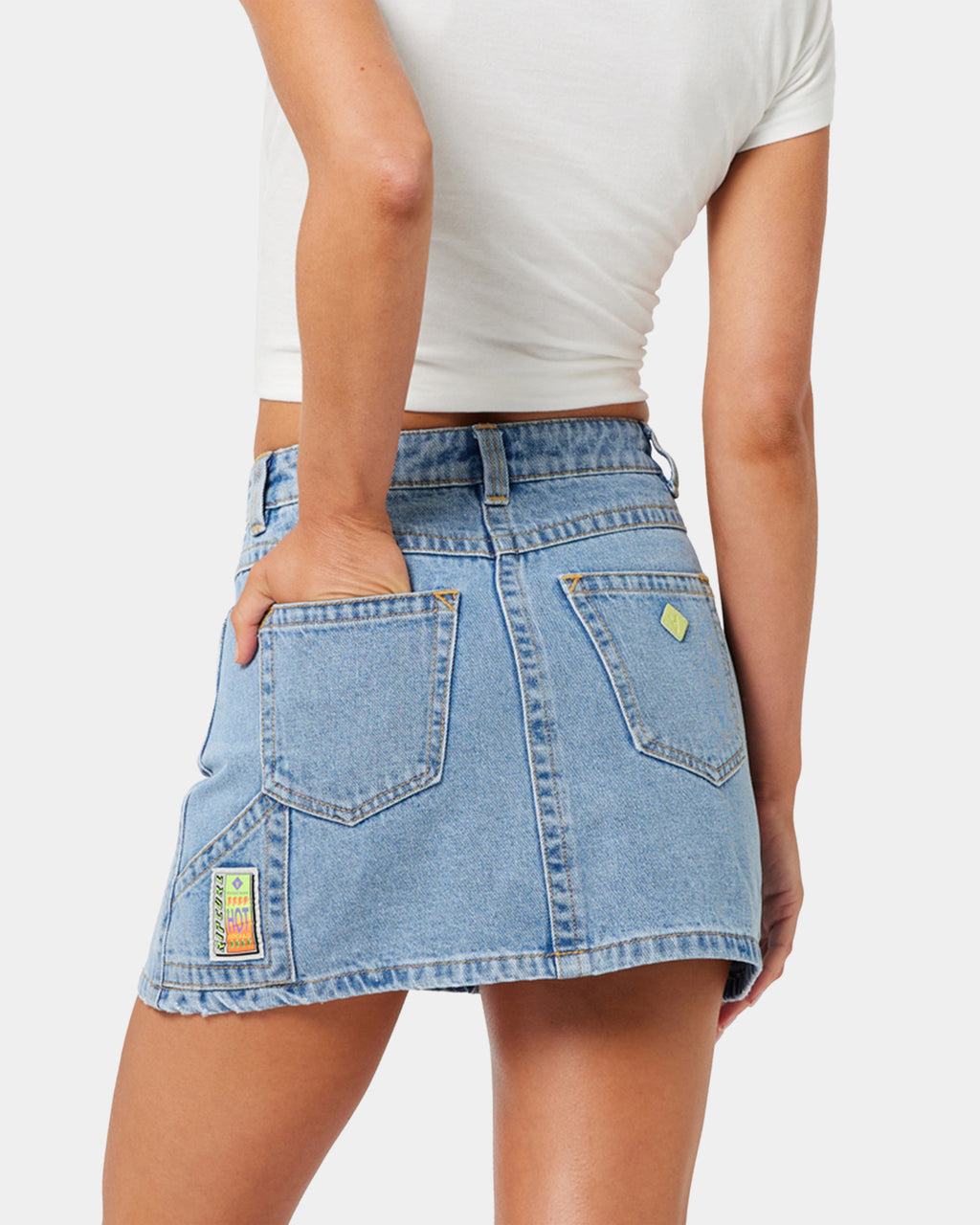 Womens A Brand x Rip Curl Aline Denim Skirt