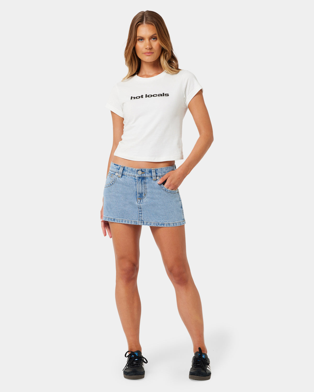Womens A Brand x Rip Curl 99 Denim Skirt