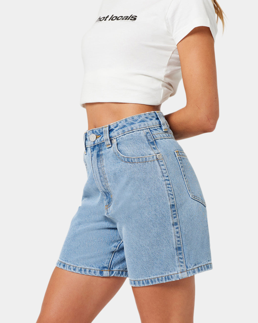 Womens A Brand x Rip Carrie Denim Shorts