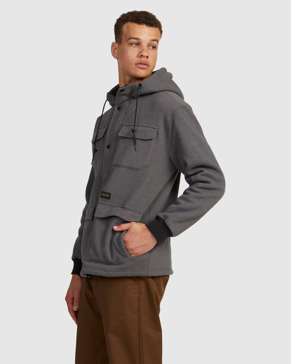 MENS A4 BONDED ZIP FLEECE TOP