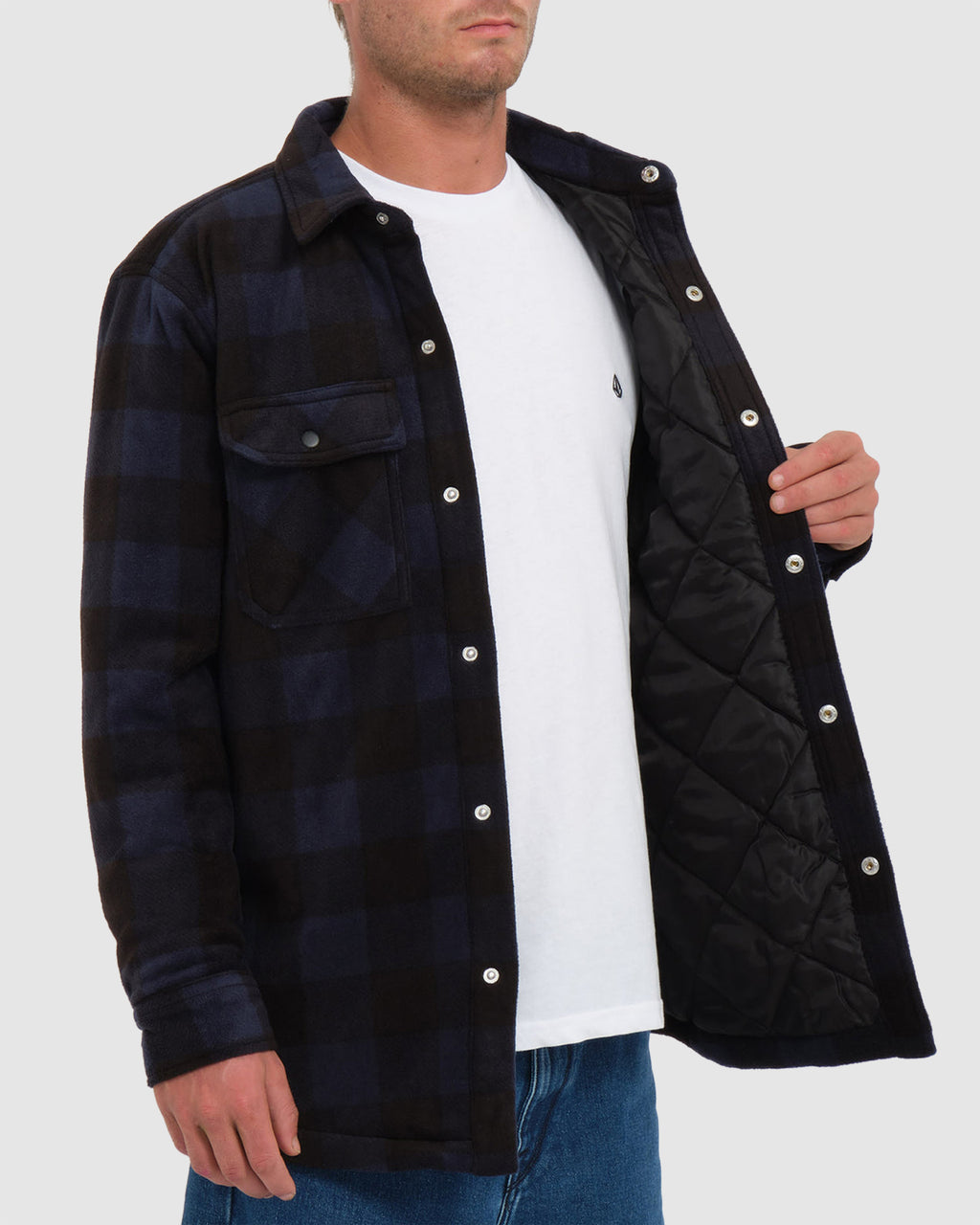 MENS BOWERED LONG SLEEVE FLEECE TOP